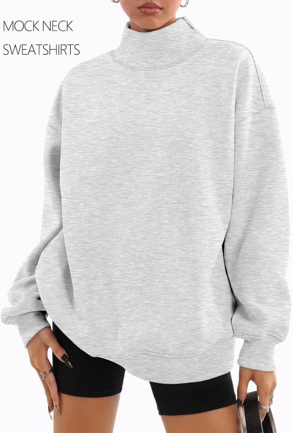 Oversized Mock Neck Sweatshirt