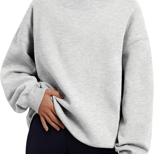 Oversized Mock Neck Sweatshirt