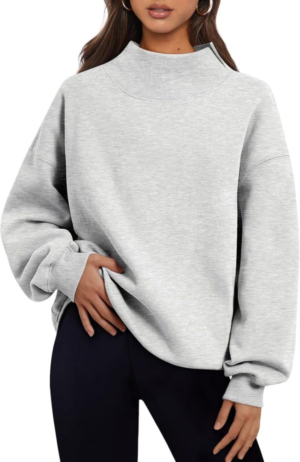 Oversized Mock Neck Sweatshirt