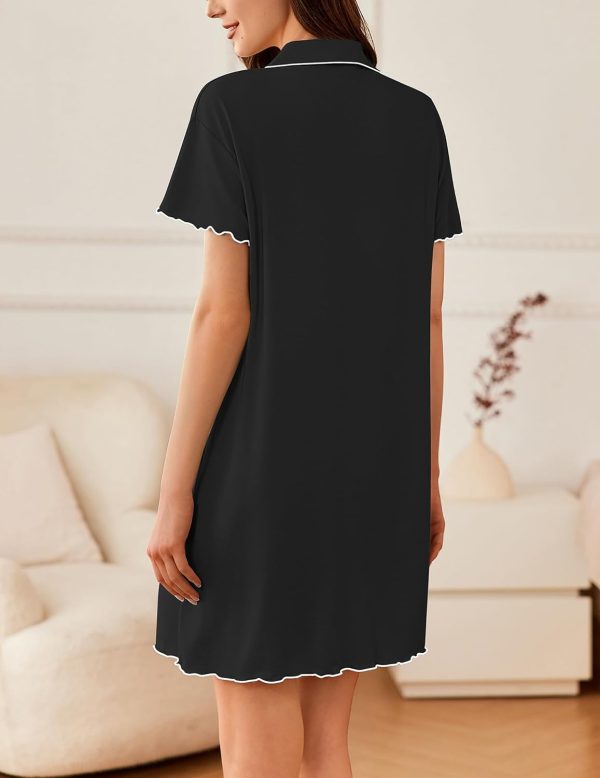 Button Down Nightgown for Women
