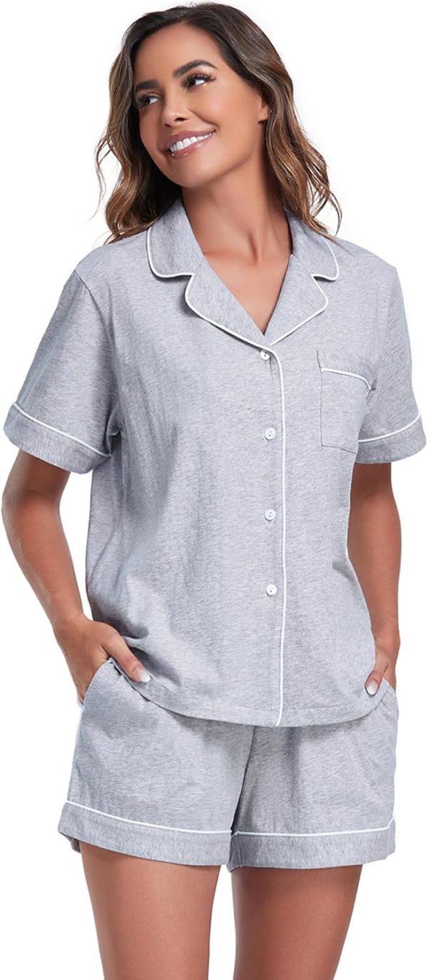 Cotton Pyjama Set with Short Sleeves