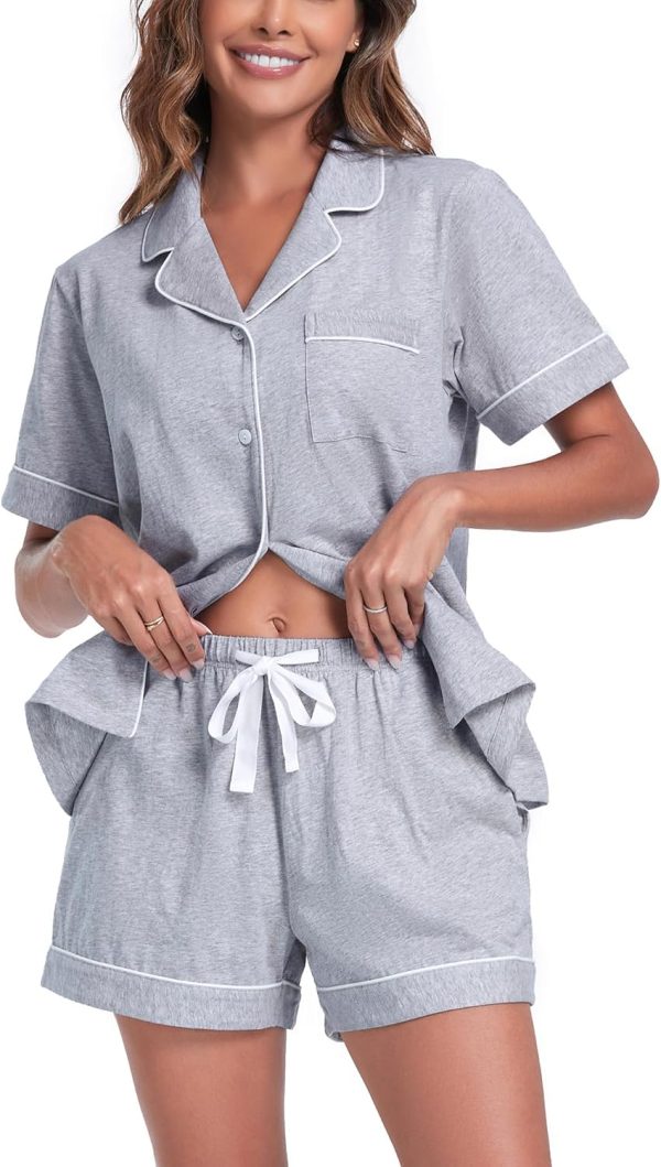Cotton Pyjama Set with Short Sleeves