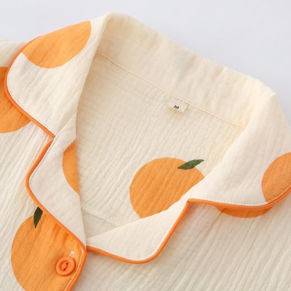Cotton Pyjama Set with Fruit Print