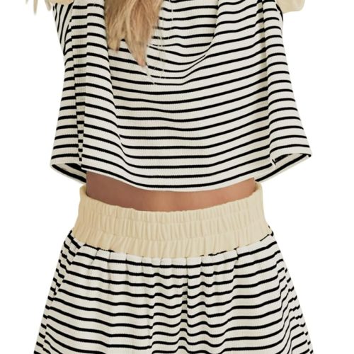 Striped Knit Lounge Set