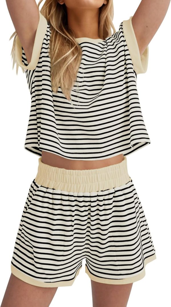 Striped Knit Lounge Set